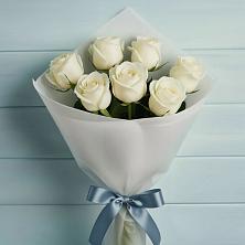 Букет 7 Белых роз Эдлесс Лав в Лодейном Поле