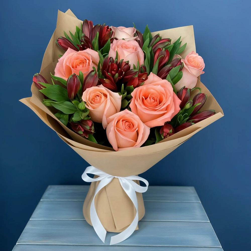 Букет цветов из: Розы и Альстромерии в Лодейном Поле