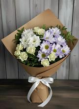 Букет цветов из:  Хризантемы и Розы в Лодейном Поле