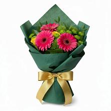 Букет цветов из:  Герберы, Розы и Хризантемы #REPLACE_PRED# Лодейном Поле