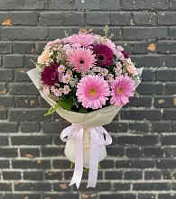 Букет цветов из:  Герберы и Хризантемы в Лодейном Поле