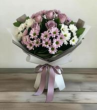 Букет цветов из:  Хризантемы и Розы в Лодейном Поле