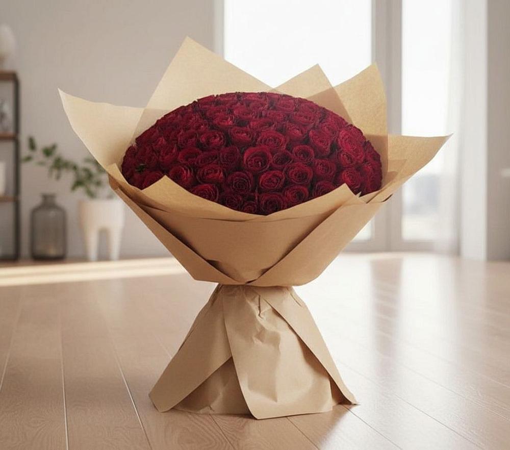 Букет 101 Красная роза в Лодейном Поле