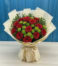 Букет цветов из:  Розы и Хризантемы #REPLACE_PRED# Лодейном Поле