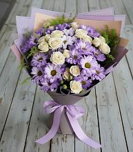 Букет цветов из:  Хризантемы и Розы в Лодейном Поле