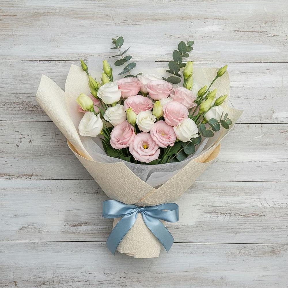 Букет цветов из: Лизиантусы в Лодейном Поле